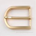 Zinc Alloy Pin Belt Buckle with Shiny Gold Plating, OEM Designs , Lead Free Nickel Free